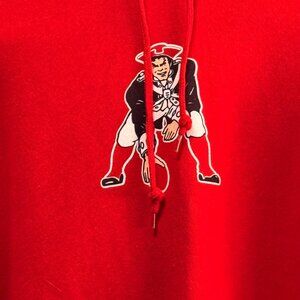 Reebok Red New England Patriots Hoodie XL NFL Throwback Graphic Design